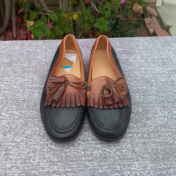 Cole Haan Men's Leather Loafers Size 7D Preppy Two-Toned Tassles Academia - Picture 6 of 9